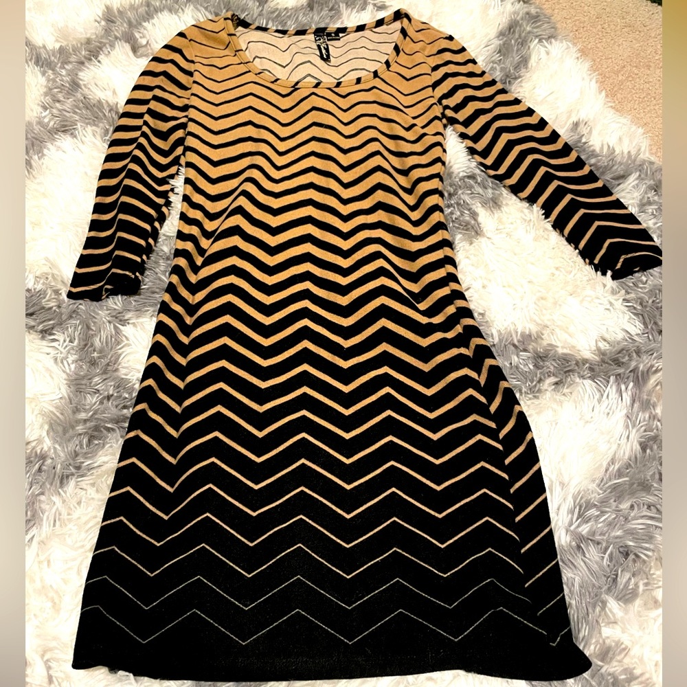Perfect fall brown mini stretchy sweater mini dress